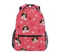 Kcldeci Kids Backpack for Boys Girls Elementary School Backpacks Cavalier King Charles Red Boys Children Bookbags Primary Kindergarten Backpack S