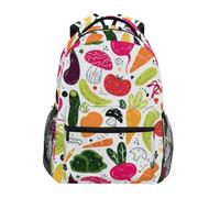 Kcldeci Kids Backpack for Boys Girls Elementary School Backpacks Colorful Vector Illustration Of Various Vegetables Boys Children Bookbags Primary Kindergarten Backpack S