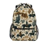 Kcldeci Kids Backpack for Boys Girls Elementary School Backpacks Cowboys in The Desert Boys Children Bookbags Primary Kindergarten Backpack S
