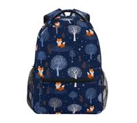 Kcldeci Kids Backpack for Boys Girls Elementary School Backpacks Cute Fox White Tree Snow Boys Children Bookbags Primary Kindergarten Backpack M
