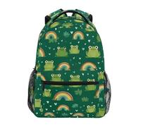 Kcldeci Kids Backpack for Boys Girls Elementary School Backpacks Cute Frogs Pool Party Boys Children Bookbags Primary Kindergarten Backpack M