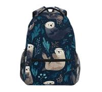 Kcldeci Kids Backpack for Boys Girls Elementary School Backpacks Cute Sea Otters Boys Children Bookbags Primary Kindergarten Backpack M