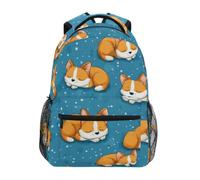 Kcldeci Kids Backpack for Boys Girls Elementary School Backpacks Cute Sleepy Corgi Boys Children Bookbags Primary Kindergarten Backpack S