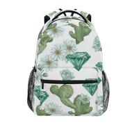 Kcldeci Kids Backpack for Boys Girls Elementary School Backpacks Diamonds with Cactus Boys Children Bookbags Primary Kindergarten Backpack M