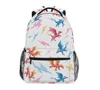 Kcldeci Kids Backpack for Boys Girls Elementary School Backpacks Fly Dragon Lighting Bolts1 Boys Children Bookbags Primary Kindergarten Backpack S