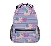 Kcldeci Kids Backpack for Boys Girls Elementary School Backpacks Fly Pig 67 Boys Children Bookbags Primary Kindergarten Backpack S