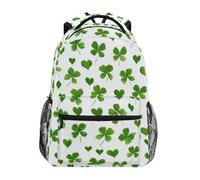 Kcldeci Kids Backpack for Boys Girls Elementary School Backpacks Four Leaf Clover Heart Boys Children Bookbags Primary Kindergarten Backpack S