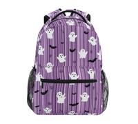 Kcldeci Kids Backpack for Boys Girls Elementary School Backpacks Ghosts Stripes Boys Children Bookbags Primary Kindergarten Backpack M