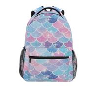 Kcldeci Kids Backpack for Boys Girls Elementary School Backpacks Glittery Mermaid Scale Boys Children Bookbags Primary Kindergarten Backpack S