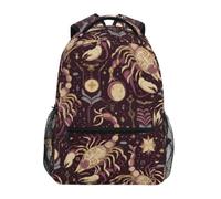 Kcldeci Kids Backpack for Boys Girls Elementary School Backpacks Gold Foil Scorpions Boys Children Bookbags Primary Kindergarten Backpack S
