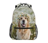 Kcldeci Kids Backpack for Boys Girls Elementary School Backpacks Golden Retriever Daisy Boys Children Bookbags Primary Kindergarten Backpack S