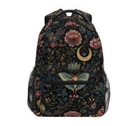 Kcldeci Kids Backpack for Boys Girls Elementary School Backpacks Gothic Floral Moon Butterfly Boys Children Bookbags Primary Kindergarten Backpack S