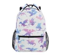Kcldeci Kids Backpack for Boys Girls Elementary School Backpacks Gradient Fly Dragons Boys Children Bookbags Primary Kindergarten Backpack M