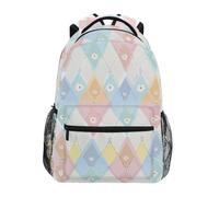 Kcldeci Kids Backpack for Boys Girls Elementary School Backpacks Harlequin Small Daisies Boys Children Bookbags Primary Kindergarten Backpack M
