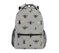 Kcldeci Kids Backpack for Boys Girls Elementary School Backpacks Insects Bugs Gray Boys Children Bookbags Primary Kindergarten Backpack S
