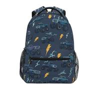 Kcldeci Kids Backpack for Boys Girls Elementary School Backpacks Monster Truck Lighting Bolts Boys Children Bookbags Primary Kindergarten Backpack M
