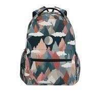 Kcldeci Kids Backpack for Boys Girls Elementary School Backpacks Mountain Peaks Sky Boys Children Bookbags Primary Kindergarten Backpack M
