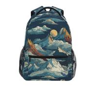Kcldeci Kids Backpack for Boys Girls Elementary School Backpacks Mountain Peaks Sky1 Boys Children Bookbags Primary Kindergarten Backpack S