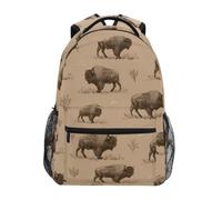 Kcldeci Kids Backpack for Boys Girls Elementary School Backpacks North America Bison Boys Children Bookbags Primary Kindergarten Backpack S