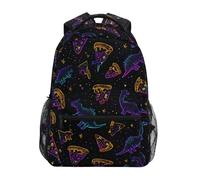 Kcldeci Kids Backpack for Boys Girls Elementary School Backpacks Pizza Dinosaur Star Boys Children Bookbags Primary Kindergarten Backpack S