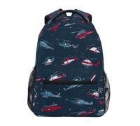 Kcldeci Kids Backpack for Boys Girls Elementary School Backpacks Planes and Helicopters Boys Children Bookbags Primary Kindergarten Backpack S