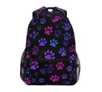 Kcldeci Kids Backpack for Boys Girls Elementary School Backpacks Purple Paw Prints Boys Children Bookbags Primary Kindergarten Backpack S