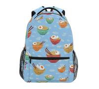 Kcldeci Kids Backpack for Boys Girls Elementary School Backpacks Ramen Noodles and Bowls Boys Children Bookbags Primary Kindergarten Backpack M