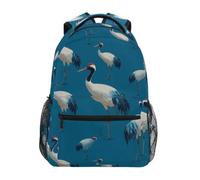 Kcldeci Kids Backpack for Boys Girls Elementary School Backpacks Red-crowned Crane Boys Children Bookbags Primary Kindergarten Backpack M