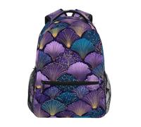 Kcldeci Kids Backpack for Boys Girls Elementary School Backpacks Scallop Shells and Mermaid Boys Children Bookbags Primary Kindergarten Backpack S