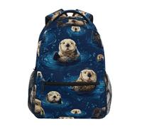 Kcldeci Kids Backpack for Boys Girls Elementary School Backpacks Sea Otters Animal Boys Children Bookbags Primary Kindergarten Backpack S