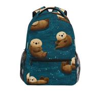 Kcldeci Kids Backpack for Boys Girls Elementary School Backpacks Sea Otters Ocean Boys Children Bookbags Primary Kindergarten Backpack S