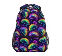 Kcldeci Kids Backpack for Boys Girls Elementary School Backpacks Shining Neon Taco Boys Children Bookbags Primary Kindergarten Backpack S
