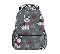 Kcldeci Kids Backpack for Boys Girls Elementary School Backpacks Siberian Husky Dog Gray Boys Children Bookbags Primary Kindergarten Backpack S