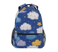 Kcldeci Kids Backpack for Boys Girls Elementary School Backpacks Sleepy Cloud and Star Boys Children Bookbags Primary Kindergarten Backpack M