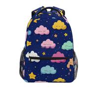 Kcldeci Kids Backpack for Boys Girls Elementary School Backpacks Sleepy Cloud and Star1 Boys Children Bookbags Primary Kindergarten Backpack S