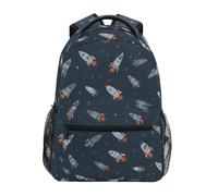 Kcldeci Kids Backpack for Boys Girls Elementary School Backpacks Twilight Rockets Gray Boys Children Bookbags Primary Kindergarten Backpack M