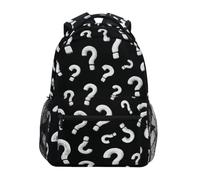 Kcldeci Kids Backpack for Boys Girls Elementary School Backpacks White Question Mark Boys Children Bookbags Primary Kindergarten Backpack M