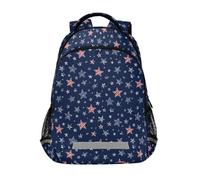 Kcldeci Kids Backpack for Girls Boys American Flag and Star School Backpacks Elementary Bookbags School Book Bag Travel Daypack