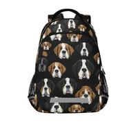 Kcldeci Kids Backpack for Girls Boys Bernard Dogs Head School Backpacks Elementary Bookbags School Book Bag Travel Daypack