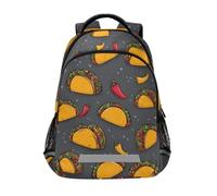 Kcldeci Kids Backpack for Girls Boys Burrito Taco Hot Pepper School Backpacks Elementary Bookbags School Book Bag Travel Daypack