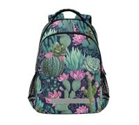 Kcldeci Kids Backpack for Girls Boys Cacti and Succulents School Backpacks Elementary Bookbags School Book Bag Travel Daypack