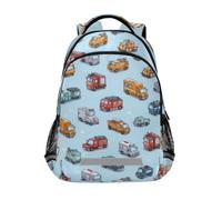 Kcldeci Kids Backpack for Girls Boys Cartoon Rescue Convoy School Backpacks Elementary Bookbags School Book Bag Travel Daypack