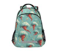Kcldeci Kids Backpack for Girls Boys Cartoon Tornado Lighting School Backpacks Elementary Bookbags School Book Bag Travel Daypack