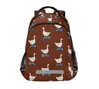 Kcldeci Kids Backpack for Girls Boys Cartoon White Geese School Backpacks Elementary Bookbags School Book Bag Travel Daypack