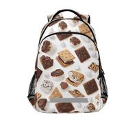 Kcldeci Kids Backpack for Girls Boys Chocolate Grahams School Backpacks Elementary Bookbags School Book Bag Travel Daypack