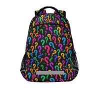 Kcldeci Kids Backpack for Girls Boys Colorful Question Mark School Backpacks Elementary Bookbags School Book Bag Travel Daypack