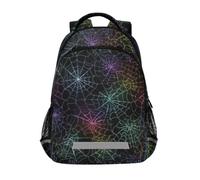 Kcldeci Kids Backpack for Girls Boys Colorful Spider Web School Backpacks Elementary Bookbags School Book Bag Travel Daypack