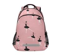 Kcldeci Kids Backpack for Girls Boys Cute Ballet Dancer School Backpacks Elementary Bookbags School Book Bag Travel Daypack