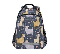 Kcldeci Kids Backpack for Girls Boys Cute Goat and Sheep School Backpacks Elementary Bookbags School Book Bag Travel Daypack