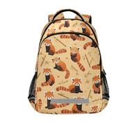 Kcldeci Kids Backpack for Girls Boys Cute Red Pandas School Backpacks Elementary Bookbags School Book Bag Travel Daypack